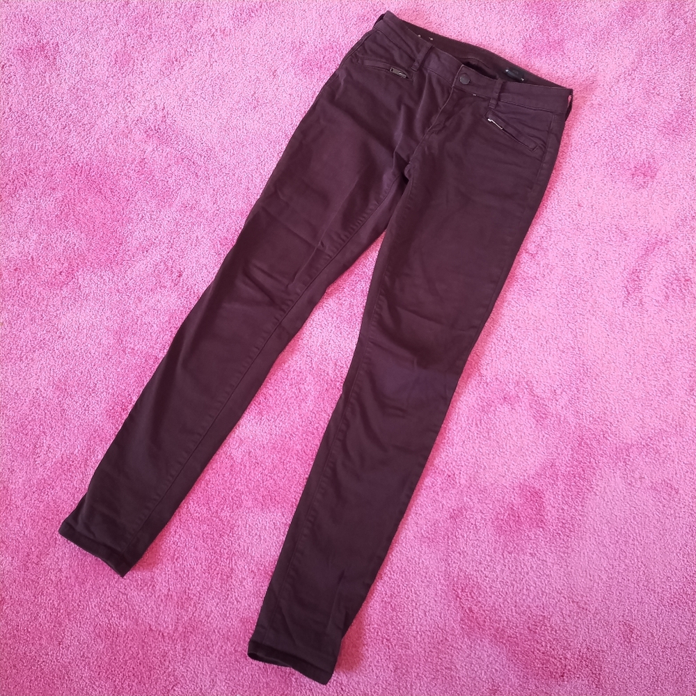 CLUB MONACO BURGUNDY PANTS 0